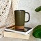 Ceramics Large Tea Mug with Loose Leaf Infuser and Ceramic Lid, 18 oz, Portable, Microwave and Dishwasher Safe, Tall Coffee Cup - Rustic Matte Ceramic Glaze, Modern Herbal Tea Strainer, Olive